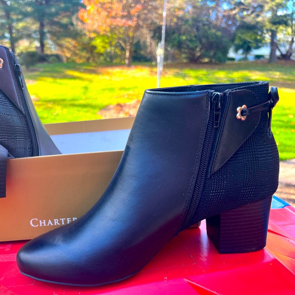 Charter Club Jovanaa Block-Heel Booties brand new still in the box never worn